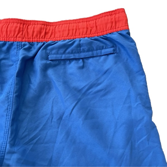 EUC DC Comics Superman Swim Trunks Basket Mesh 3 Pocket | Blue Red | Men’s Large - Picture 8 of 13